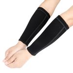 KALIONE 2 Pairs Volleyball Arm Sleeves, Volleyball Arm Pads, Black Volleyball Elbow Pads, Breathable Forearm Arm Guards, Volleyball Compression Sleeves for Women Men Teen Girls, Large size