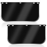 Haishell 2 Pcs Face Shield Replacement Lens Black Tinted Protective Safety Helmet Visor for Welding Grinding Cosplay (40x20cm/15.5x8inch)