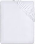 Utopia Bedding Fitted Sheet King, White - Deep Pocket 14 inch (35 cm) - Easy Care - Soft Brushed Microfibre Fabric - Shrinkage and Fade Resistant - Bottom Sheet