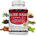 Blood Sugar Complex Supplement - Supports Healthy Blood Sugar Levels Already Within Normal Range All Natural with Cinnamon, Bitter Melon, Chromium, Mulberry, Alpha Lipoic Acid, Non-GMO, 60 Capsules