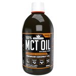 Natures Aid MCT Oil 500ml Caramel - Add to Coffee Shakes Smoothies or Dressings - 100 Percent Premium Coconut Oil Pure Sustainably Sourced Vegan Vegetarian GMP Standards Rapid Absorbed for Energy