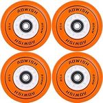 AOWISH Inline Skate Wheels with Lights Available in Sizes 64mm 70mm LED Flashing Wheels Spare Wheel with Bearings Only for Kids (64mm Diameter, White)