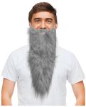 Long Grey Fake Dwarf Beard Gray Beard Gnome Beard Prospector Hillbilly Beard Redneck Costume Beard