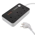 Uk To Cape Verde European Adapter Power Strip Smart USB Usb-C Port Extension Charger 3 Way Uk Outlets Ireland Holland Germany 2 M Extension Cord