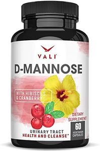 D Mannose 1000 mg Urinary Tract Infection Formula - Triple Strength Organic Cranberry 50:1 Concentrate & Hibiscus - Healthy Bladder Function, Natural Yeast Cleanse, UTI Support - 60 Veggie Capsules