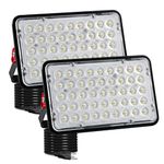 Indmird 2 Pack 100W Led Outdoor Flood Light, Exterior Flood Lights, Led Stadium Lights, Plug in Flood Light, for Yard, Garden, Playground, Lawn, Garages,Basketball Court, Stadium