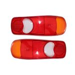 MKAREPART Teardrop Rear Replacement Lamp Lenses Pair Compatible with DAF LF45 LF55, Jumper, VOLVO FE FL, Premium Eurocargo Stralis Massif 1451482, 20745060, 84553910, 5010392231 (2)