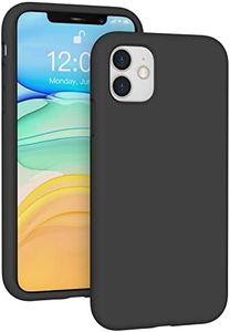 K TOMOTO Compatible with iPhone 11 Case, [Upgraded] Full Covered Thickened Liquid Silicone Gel Rubber Cover with Microfiber Lining Protective Phone Case for iPhone 11 6.1", Black