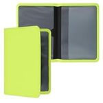 kwmobile Registration and Insurance Holder - Car Document Holder for Vehicle Documents and Cards - Neoprene - Neon Green