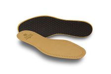 Pedag 102 Royal Vegetable Tanned Sheepskin Insole with Natural Active Carbon Filter, Slightly Padded with Latex Foam, Tan Leather, Men's 10