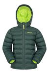 Mountain Warehouse Seasons Padded Kids Jacket - Water Resistant & Lightweight Insulated Rain Coat for Boys & Girls - Great for Spring Summer, School or Travelling Khaki 11-12 Years