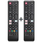 (2 Pack) Universal for Samsung Remote-Control Compatible with Samsung-Smart-TV LCD LED QLED UHD FHD HD TVs, Replacement Remote with Netflix/Prime Video Button