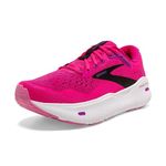 Brooks Women’s Ghost Max Cushion Neutral Running & Walking Shoe, Pink Glo/Purple/Black, 8.5