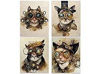 Steampunk Cats - Set of Four Galler