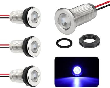 Boat Interior Lights, Waterproof Marine Led Boat Lights, Night Fishing Lights, Courtesy Transom Cabin Stern Cockpit Navigation LED Lights For Pontoon Boat Bass Boat Jon Boat Jet Ski Kayak (Blue 4PCS)