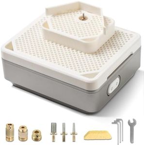 Diamond Aquagrinder 2.0 - Upgraded Double-layer Glass Grinder for Stained Glass, 4000r/min Stained Glass Grinders with 1/8" 1/4" 5/8" 1" Diamond Grinder Bit for Glass/Ceramic Polishing