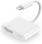 Lĩgĥtņing to HDMI Adapter Digital AV Adapter 1082P with Charging Port Compatible for iPhone, iPad and iPod Models and TV Monitor Projector