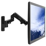 VIVO Premium Aluminum Single LCD Monitor Wall Mount, Height Adjustable Pneumatic Spring Monitor Arm for Screens up to 32 inches, MOUNT-G100B