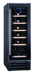 Hoover HWCB30UK Freestanding Wine Cooler, Single Zone Temperature, 19 Bottle Storage, 30cm wide, Black