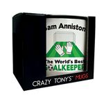 CRAZY TONY'S Personalised Footballer Mug Son Grandson Daughter Dad Football Goalkeeper Gift