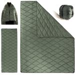 1TG Tactical Wearable Camping Blanket, Lightweight Waterproof Thermal Camping Quilt with Snap Buttons, Packable for Office, Outdoor, Hiking, Beach, Car-Machine Washable(M -190x132CM L-158x208CM)