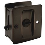 Designers Impressions Oil Rubbed Bronze Pocket Door Privacy Lock : 53843 by Designers Impressions