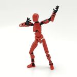 Dummy 13 Action Figure Robot | Fully Articulated Robot Toy | 3D Printed (5.5inches) (Red Armour)