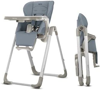 Inglesina My time Highchair, Sugar - High Chair for Babies & Toddlers 0-36 Months - Collapsible, Compact Design - Tool-Free Assembly - BPA Free