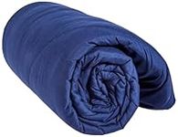 Amazon Basics Reversible Microfiber Comforter, navy/blue, 135X200cm