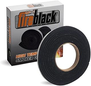 FireBlack Hi Temp BBQ Smoker Gasket Self Stick 15 Ft High Heat 1/2 X 1/8 Black