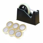 SUL Heavy Duty Sellotape Tape Dispenser Cellotape Dispencer with Anti Slip Rubber Base Ideal for Home, Office Include with 6 Selotape Roll 25mm ()