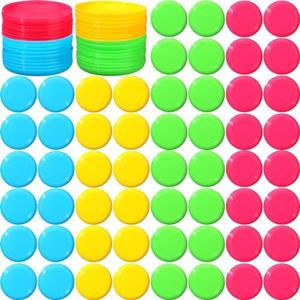 Hiboom 300 Pcs Kids Flying Discs 3.4 Inch Mini Classic Flying Disks Bulk Soft Flyer Toy for Outdoor Pets Dog Yard Lawn Games Party Kindergarten Teaching Favors, 4 Colors