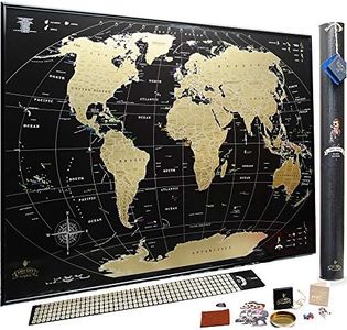 Mappa del Mondo da Grattare – Qualità Premium Deluxe Edition – Personalizzato Travel Tracker poster – Share e Ricorda il Tuo Viaggio Adventures – Scratchable Mappa del Mondo (Black)