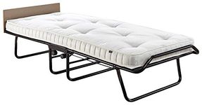 Jay-Be Supreme Folding Bed with Micro e-Pocket Sprung Mattress and Automatic Folding Legs, Compact, Single, Black