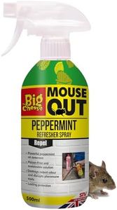 The Big Cheese Anti Mouse Refresher Spray - 500 ml Mouse Biting and Chewing Deterrent/Repellent Mint Scented Non-Toxic Ready-To-Use
