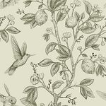 VEELIKE Beige Lemon and Bird Wallpaper Vintage Floral Wallpaper Self-Adhesive Tropical Leaf Contact Paper Botanical Wall Mural Waterproof Sticky Back Plastic Bedroom FurnitureVinyl Wrap 44.5cm×300cm