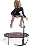 Newan 40" Silent Mini Trampoline Fitness Trampoline Bungee Rebounder Jumping Cardio Trainer Workout for Adults - Max Limit 330 lbs