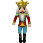 Nutcracker Ballet Gifts Plush Nutcracker King Doll- Christmas Nutcracker Ballet Doll with Red & Blue Uniform Jacket & Yellow Accents, Classy Black Boots, and Golden Crown Inspired by the Nutcracker Ba