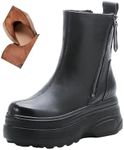 HNEOWGN Women's Genuine Leather Pla