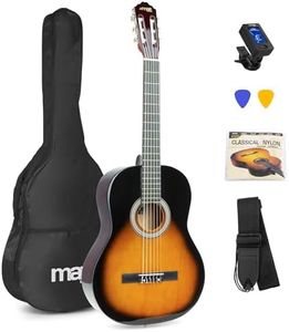 MAX SoloArt Sunburst Acoustic Guitar Starter Kit, Full-Size Beginner Guitars Set with Accessories and 6 Months Lessons, Starter Bundle for New Players