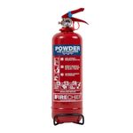 Firechief 1kg Powder Fire Extinguisher - Red Fire Extinguisher Home and Kitchen, Garden, Car, and Caravan - Multi Purpose Powder Fire Extinguisher Supplied with Fire Extinguisher Bracket