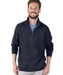 Charles River Apparel Men's Big Crosswind Quarter Zip Sweatshirt, Navy, X-Large