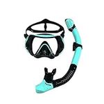 EMDD Snorkel Set, Snorkeling Gear for Adults Anti-Fog Panoramic View Swim Mask Dry Top Snorkel Kit Training Equipment for Men and Women with Travel Bag for Snorkeling Scuba Diving Swimming Travel Swim