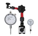 Accusize Industrial Tools 0-1'' by 0.001'' Dial Indicator, 0.03'' by 0.0005'' and 1 Magnetic Base Professional Combo, 0510-0518