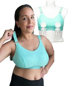 Sarah Wells Journey Hands Free Pumping and Nursing Bra (as1, Alpha, m, Regular, Regular, Busty, Teal)