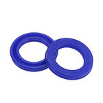 sourcing map UN Radial Shaft Seal 30mm ID x 45mm OD x 6mm Width PU Oil Seal, Blue Pack of 2