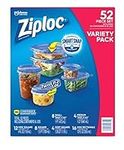 Ziploc Storage Container Variety Packs, New Smart n Lock Technology (52 Count)