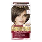 L’Oréal Paris Excellence Crème Permanent Hair Color, F Medium Brown, 100% Grey Coverage, Hair Dye, 1 EA (Packaging May Vary)