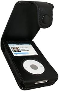 igadgitz Black Genuine Leather Case Cover for Apple iPod Classic 80gb, 120GB & New 160gb launched Sept 09 with Belt Clip & Screen Protector