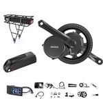 BAFANG BBS02B 48V 750W Mid Drive Kit with Battery Optional 8fun eBike Conversion Kit with LCD Display & Chainring Mid Drive Electric Bike Kit fit 68-73MM Bottom Bracket Bike